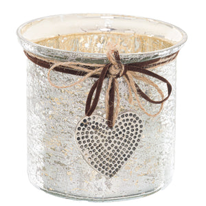 Mercury Hammered Heart Candle Holder_2625
