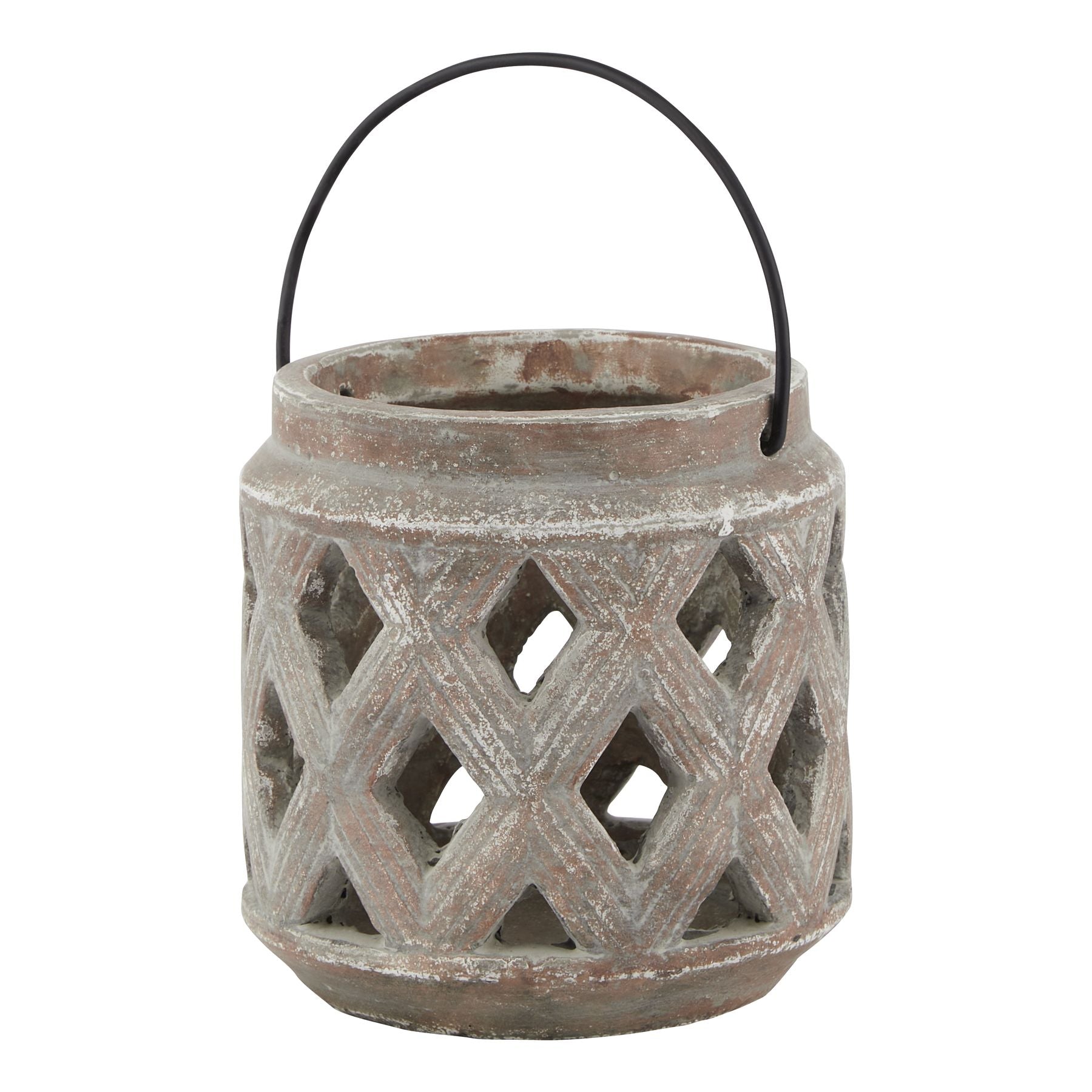 Siena Brown Lattice Lantern_1068