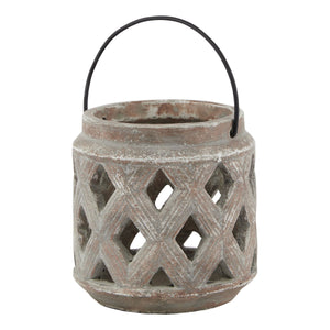 Siena Brown Lattice Lantern_1068