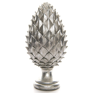 Tall Silver Pinecone Finial_3367