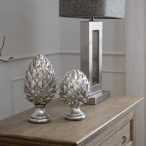 Tall Silver Pinecone Finial_3374