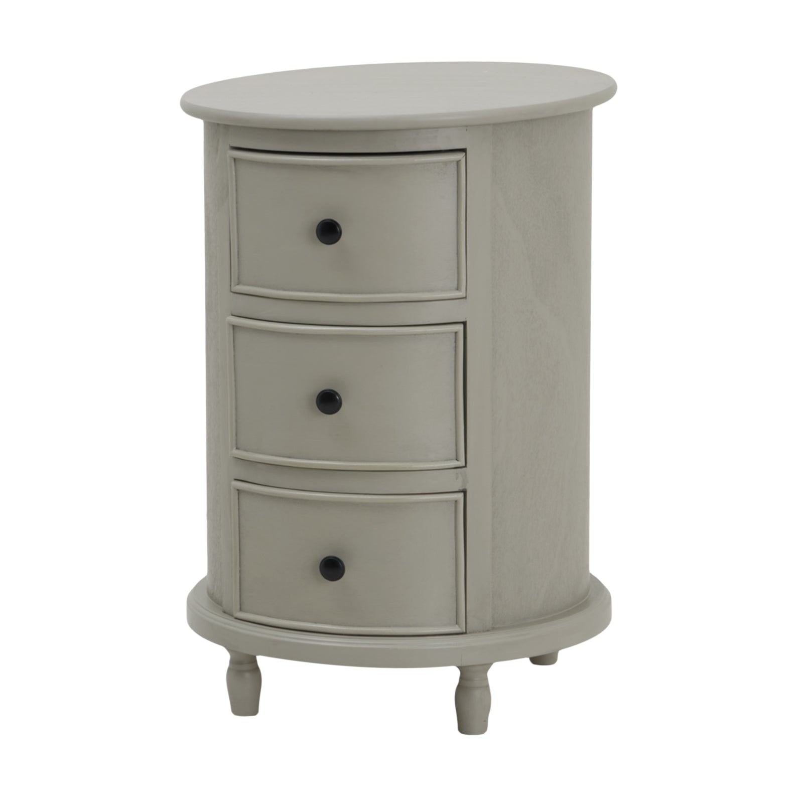 The Camden Collection 3 Drawer Round Side Table_534