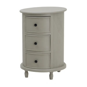 The Camden Collection 3 Drawer Round Side Table_534