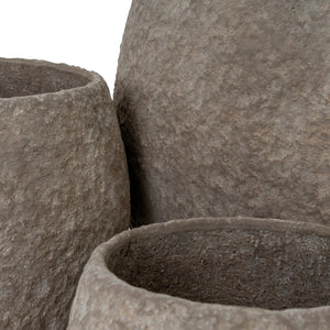 Umber Pot Belly Set Of 3 Planters_3485