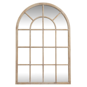 Washed Wood Arched Window Mirror_4192