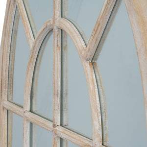 Washed Wood Arched Window Mirror_4193