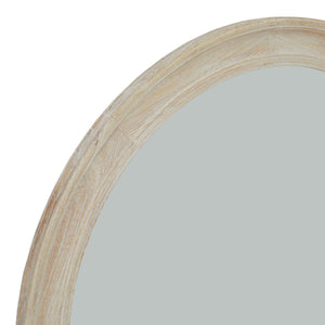 Washed Wood Round Framed Large Mirror_4224