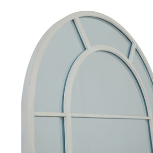 White Large Arched Window Mirror_4243