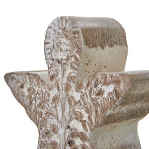 White Wash Collection Patterned Angel Decoration_3557
