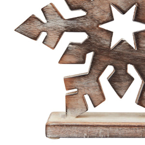 White Wash Collection Wooden Snowflake Decoration_3588