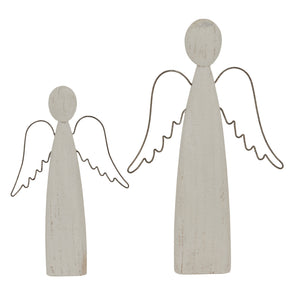 Whitewashed Rustic Standing Angel_3639