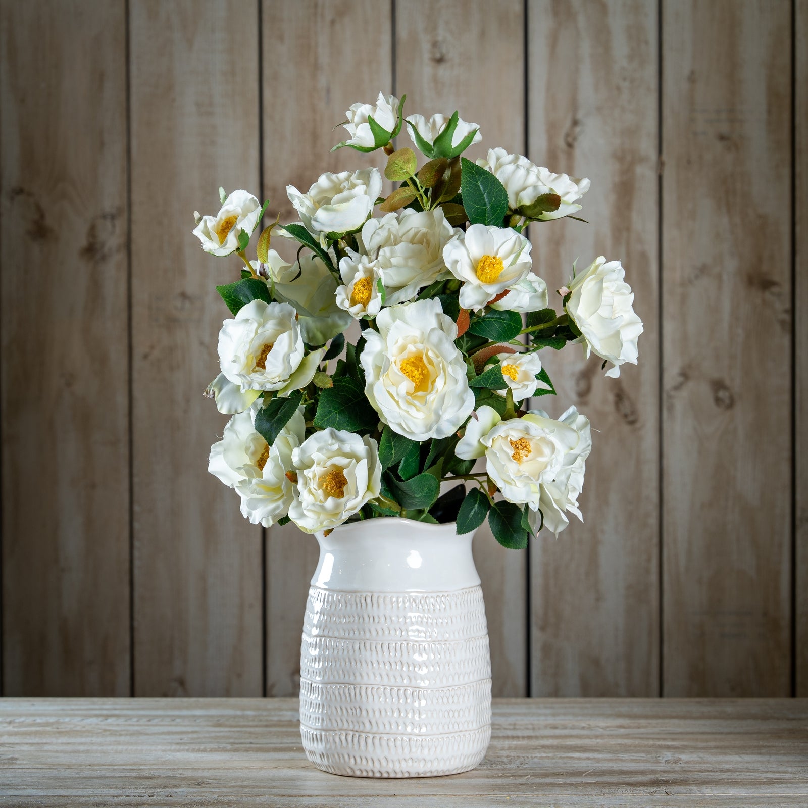 The Natural Garden Collection White Tea Rose (Single Stem Flower)