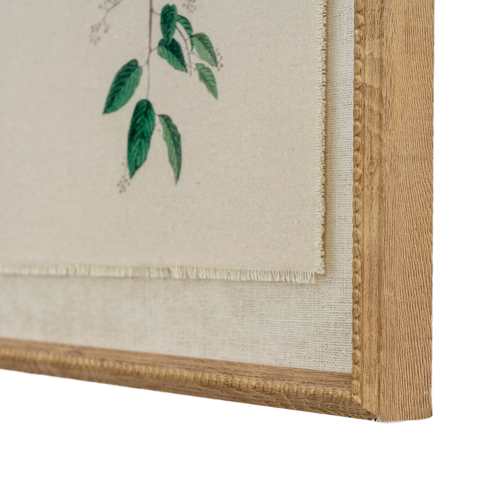 Flora & Fauna Collection Chickadees On Linen In Beaded Frame_3774