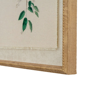 Flora & Fauna Collection Chickadees On Linen In Beaded Frame_3774