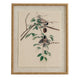 Flora & Fauna Collection Chickadees On Linen In Beaded Frame_3773