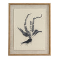 Flora & Fauna Collection Spleenwort On Linen In Beaded Frame_3812