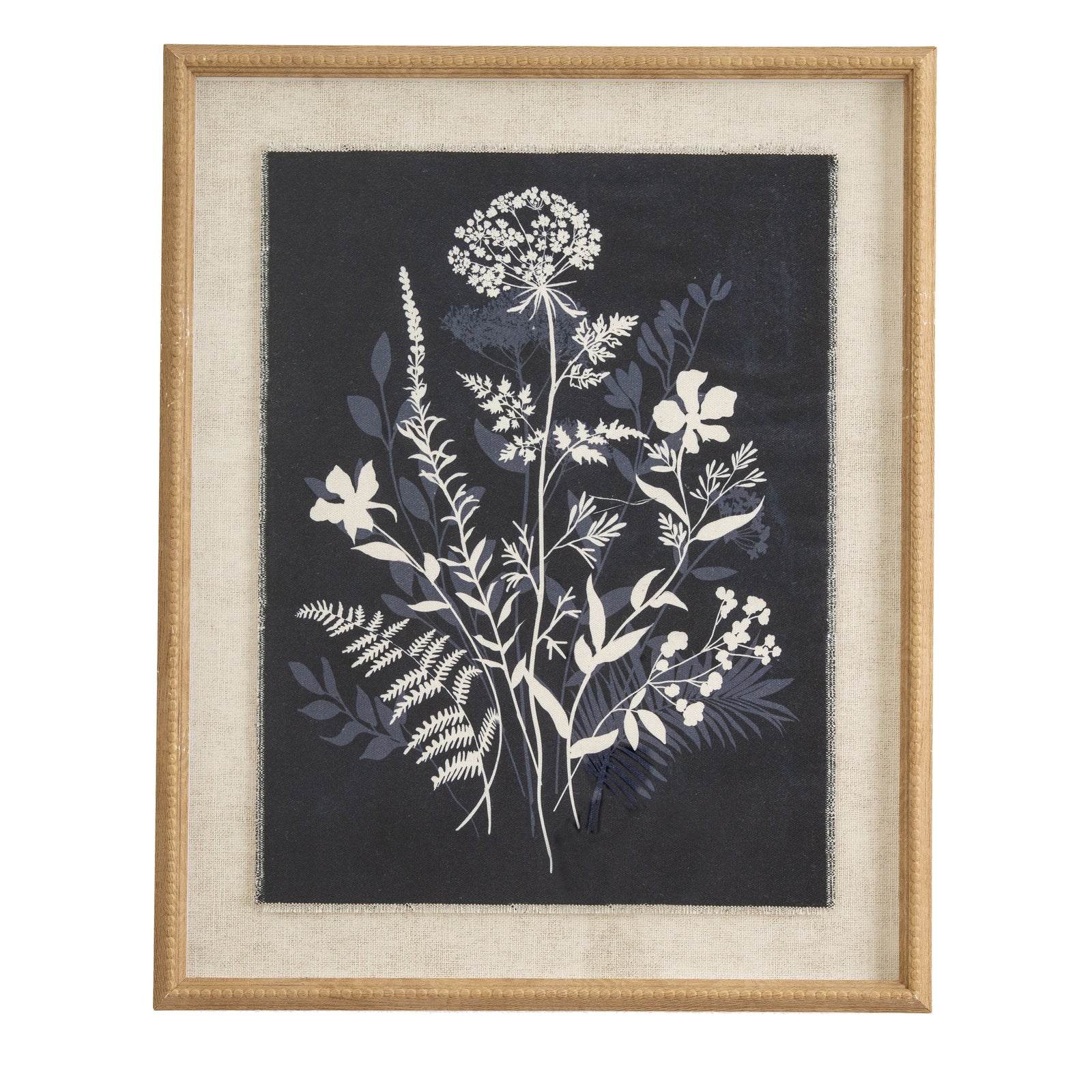 Flora & Fauna Collection Meadow On Linen In Beaded Frame_3793