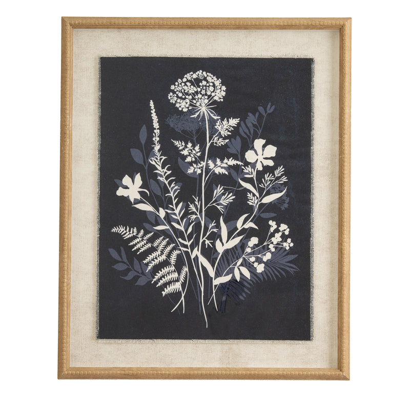 Flora & Fauna Collection Meadow On Linen In Beaded Frame_3793