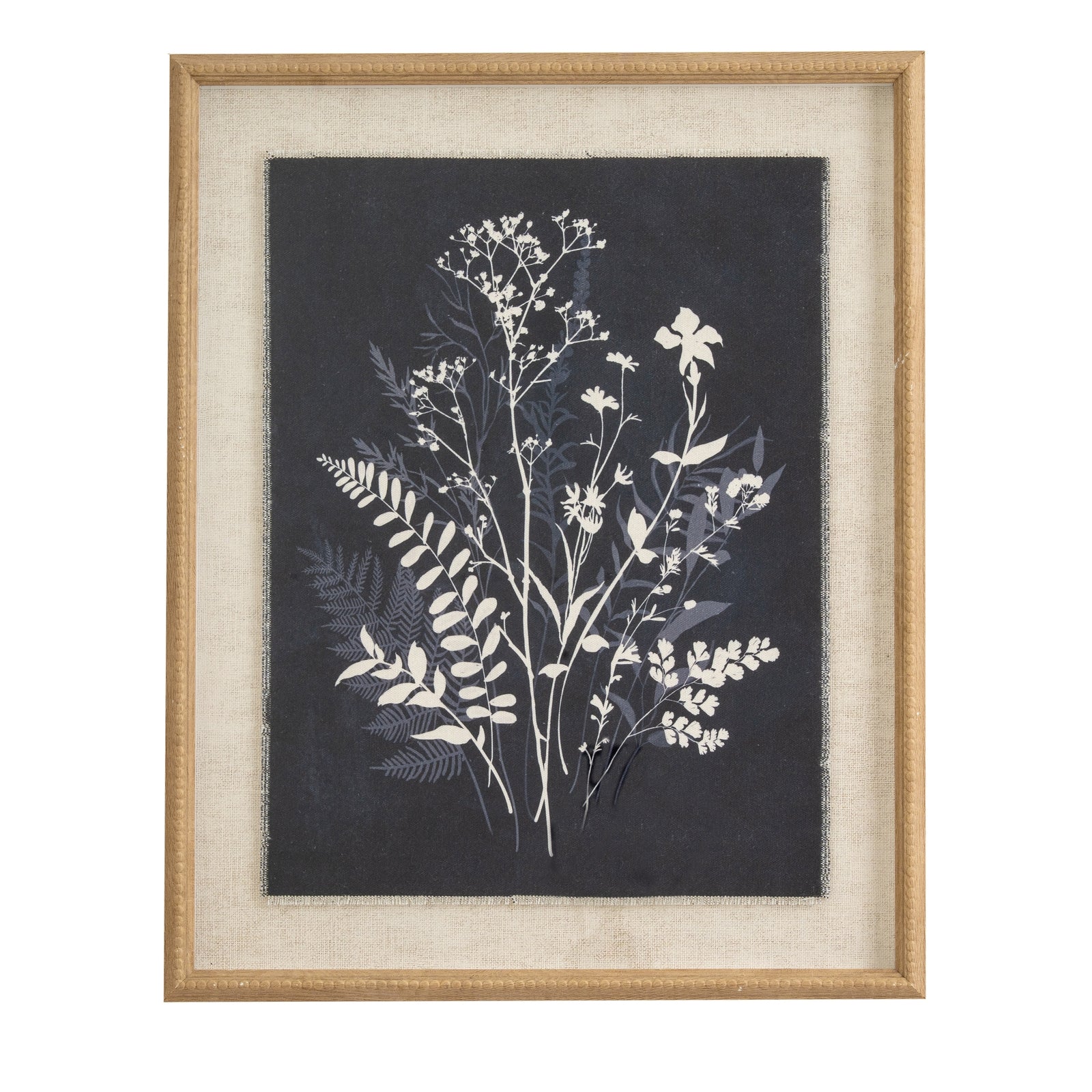 Flora & Fauna Collection Grove On Linen In Beaded Frame_3785