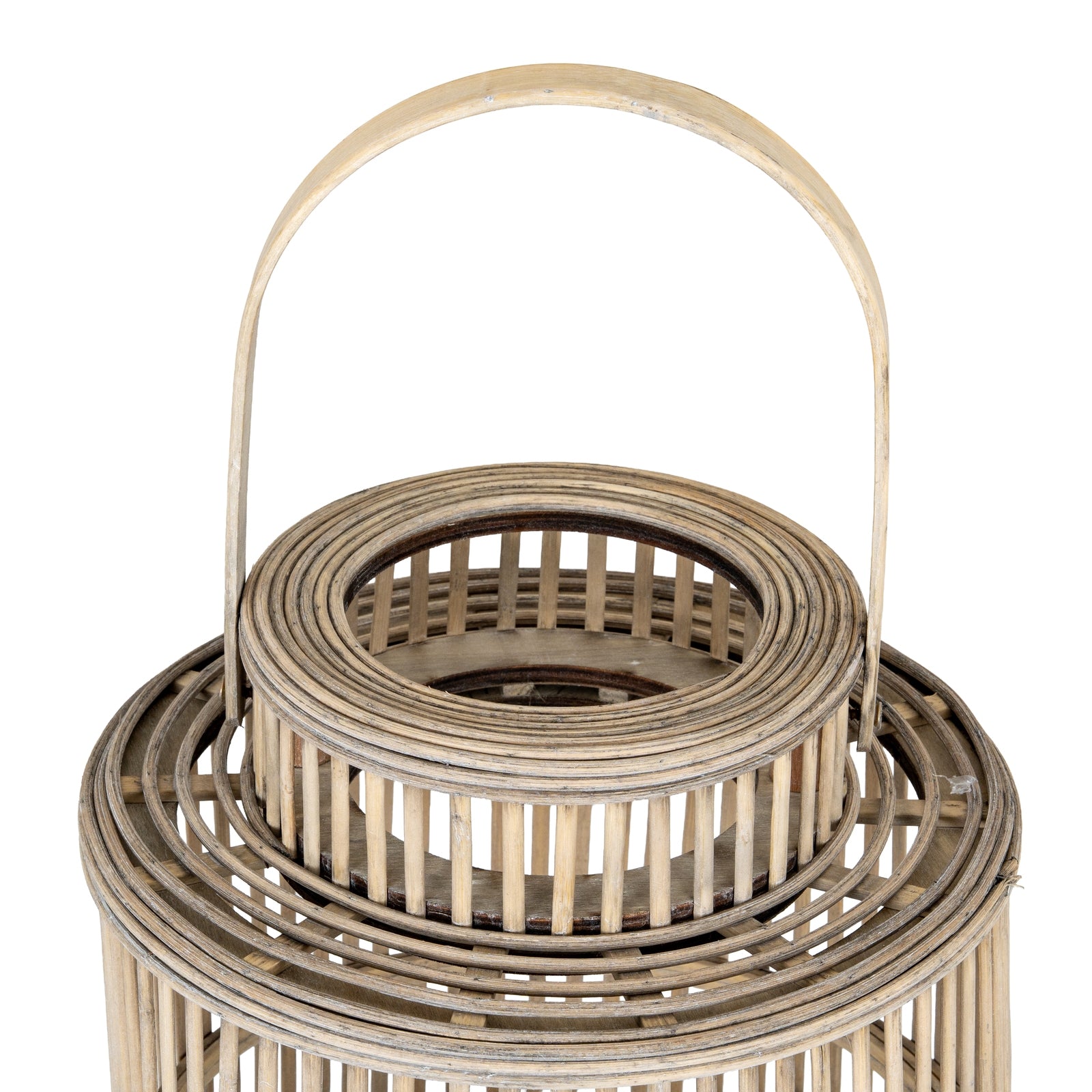 Cylinder Wicker Lantern With Glass Holder_770
