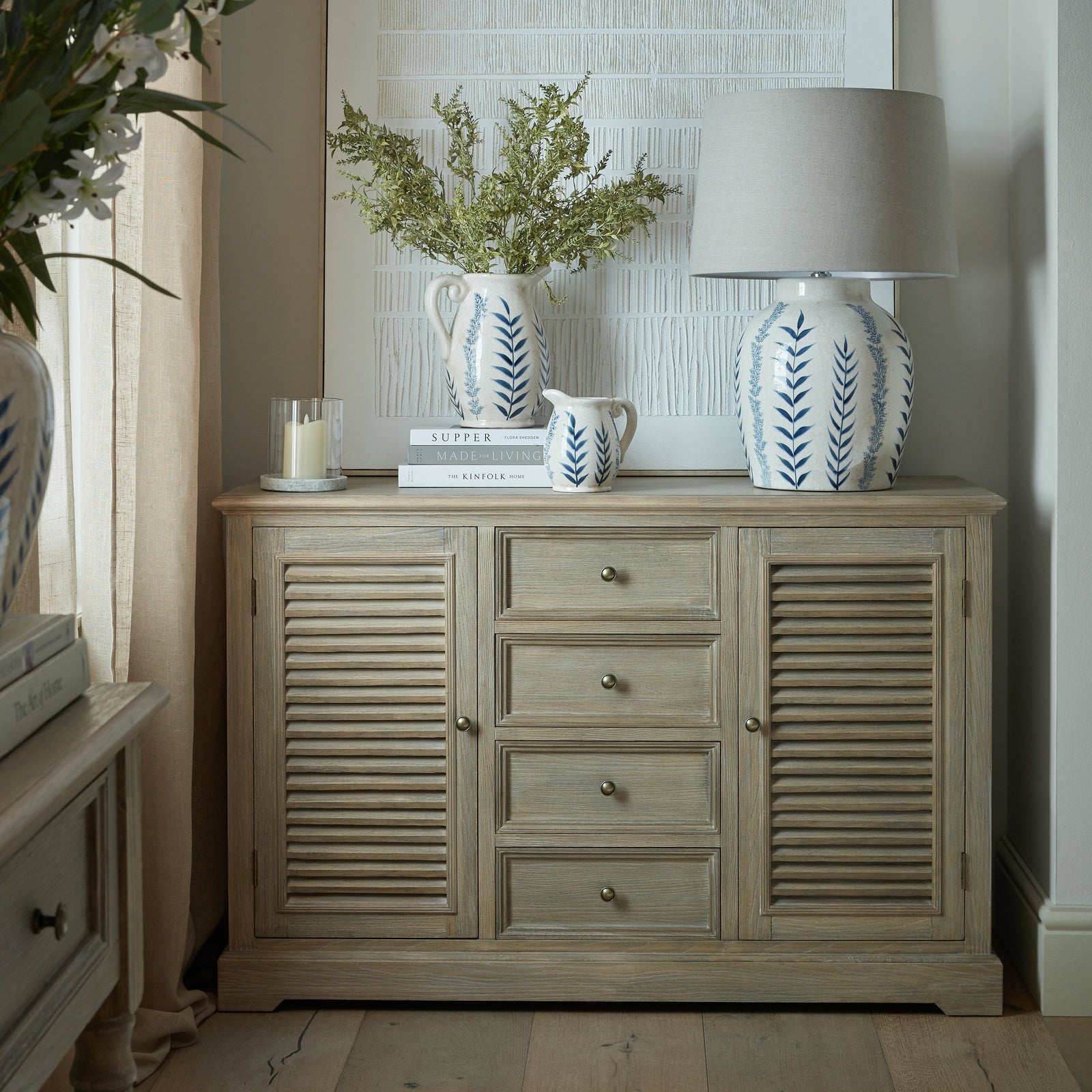 Delphine Collection 2 Door 4 Drawer Large Dresser Base [cid:24659]