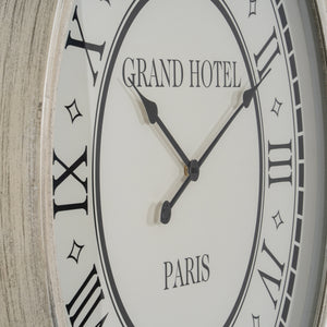 Hotel Paris Large Grey Clock With Glass [cid:24675-a]
