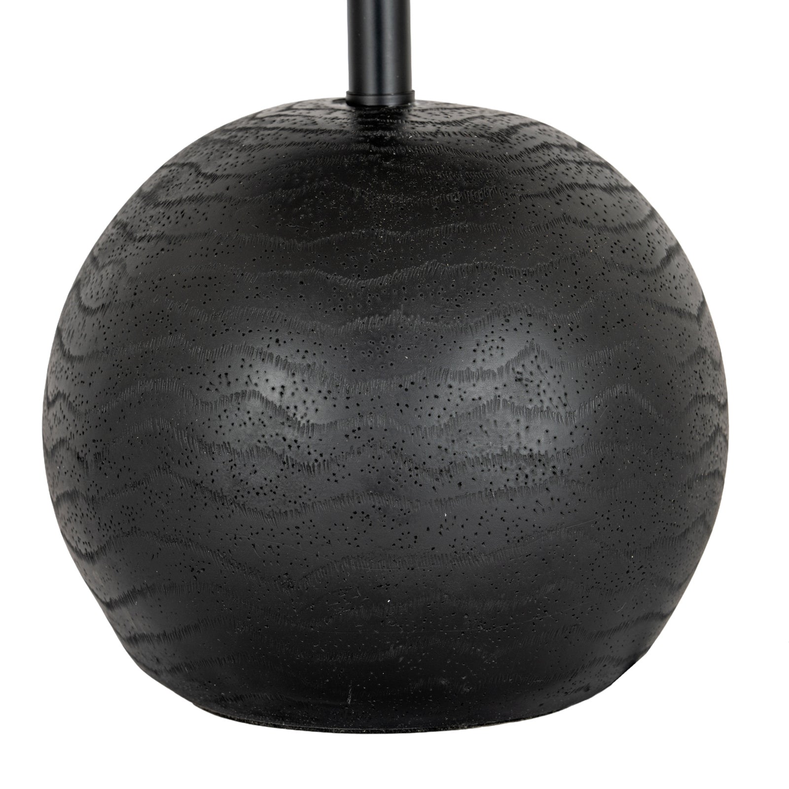 Black Cannon Table Lamp With Hessian Shade [cid:24679-b]