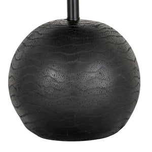 Black Cannon Table Lamp With Hessian Shade [cid:24679-b]