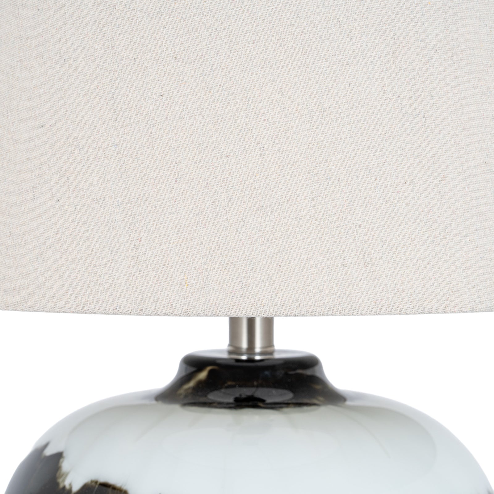 Midnight Shadows Squat Table Lamp With Linen Shade [cid:24684-b]