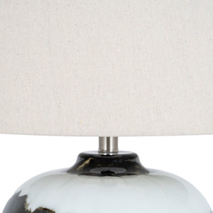 Midnight Shadows Squat Table Lamp With Linen Shade [cid:24684-b]