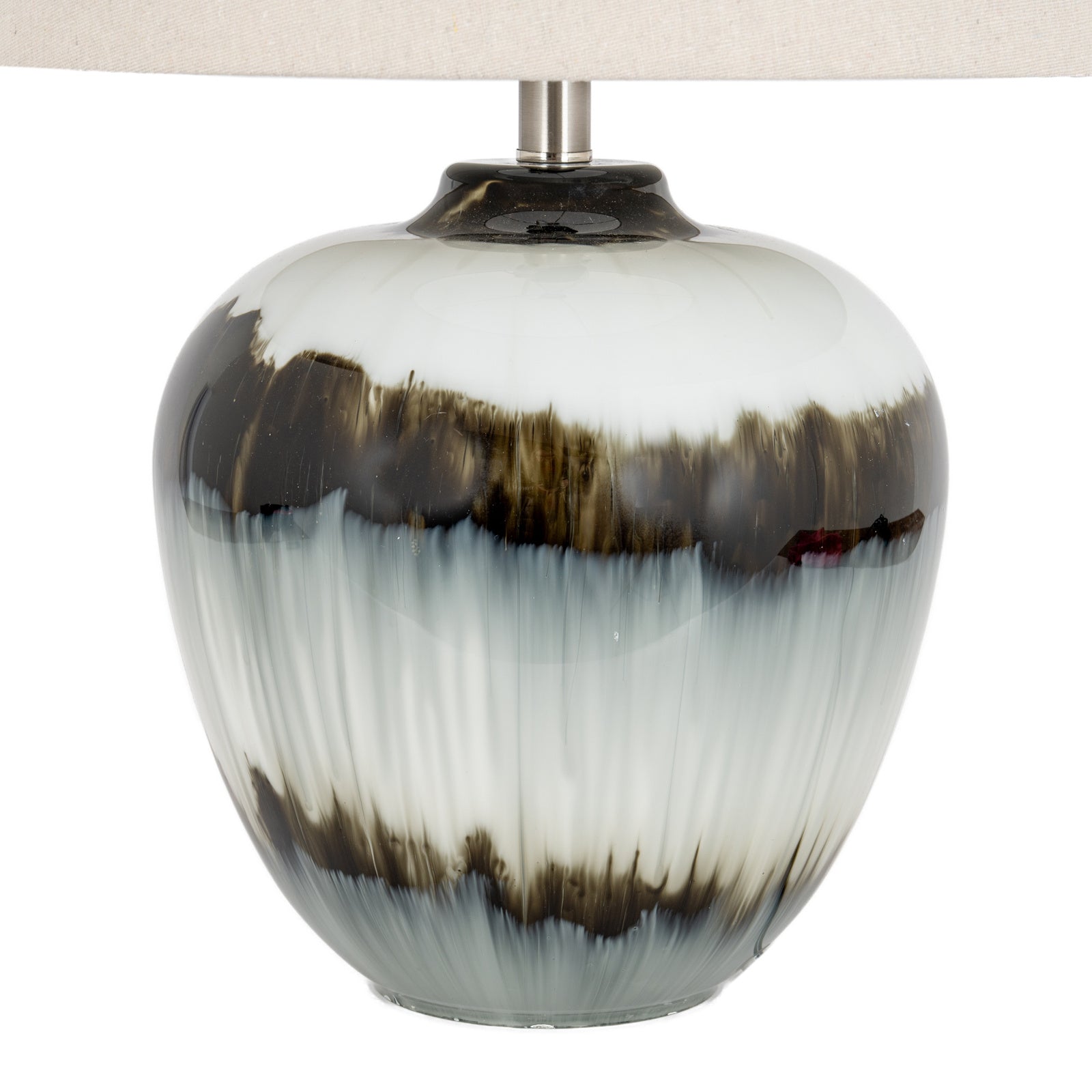 Midnight Shadows Squat Table Lamp With Linen Shade [cid:24684-c]