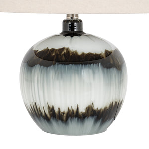 Midnight Shadows Squat Table Lamp With Linen Shade [cid:24685-c]