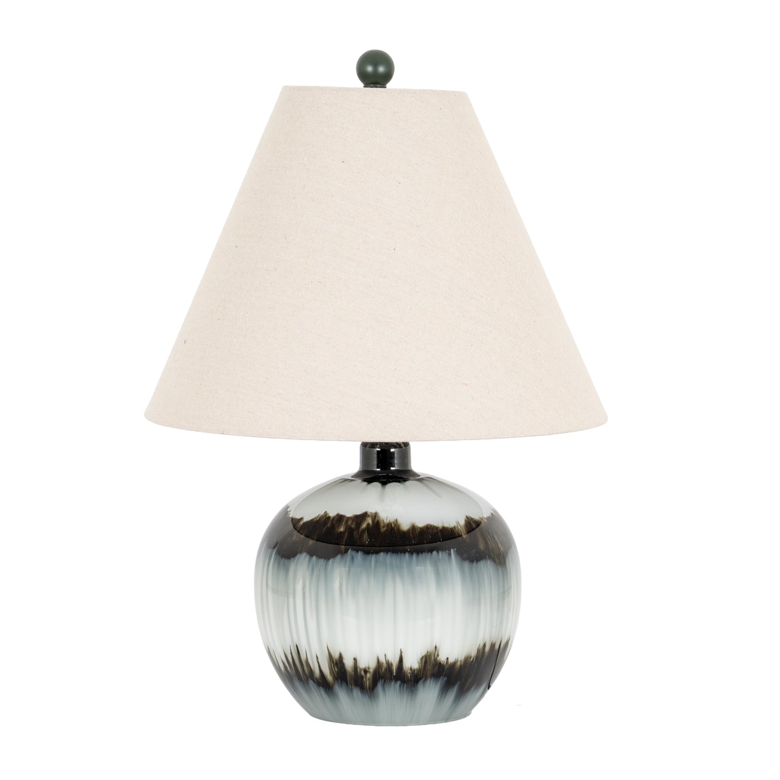 Midnight Shadows Squat Table Lamp With Linen Shade [cid:24685]