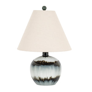 Midnight Shadows Squat Table Lamp With Linen Shade [cid:24685]