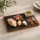 Acacia Cheese Board Set With White Bowl, Slate and Cutlery