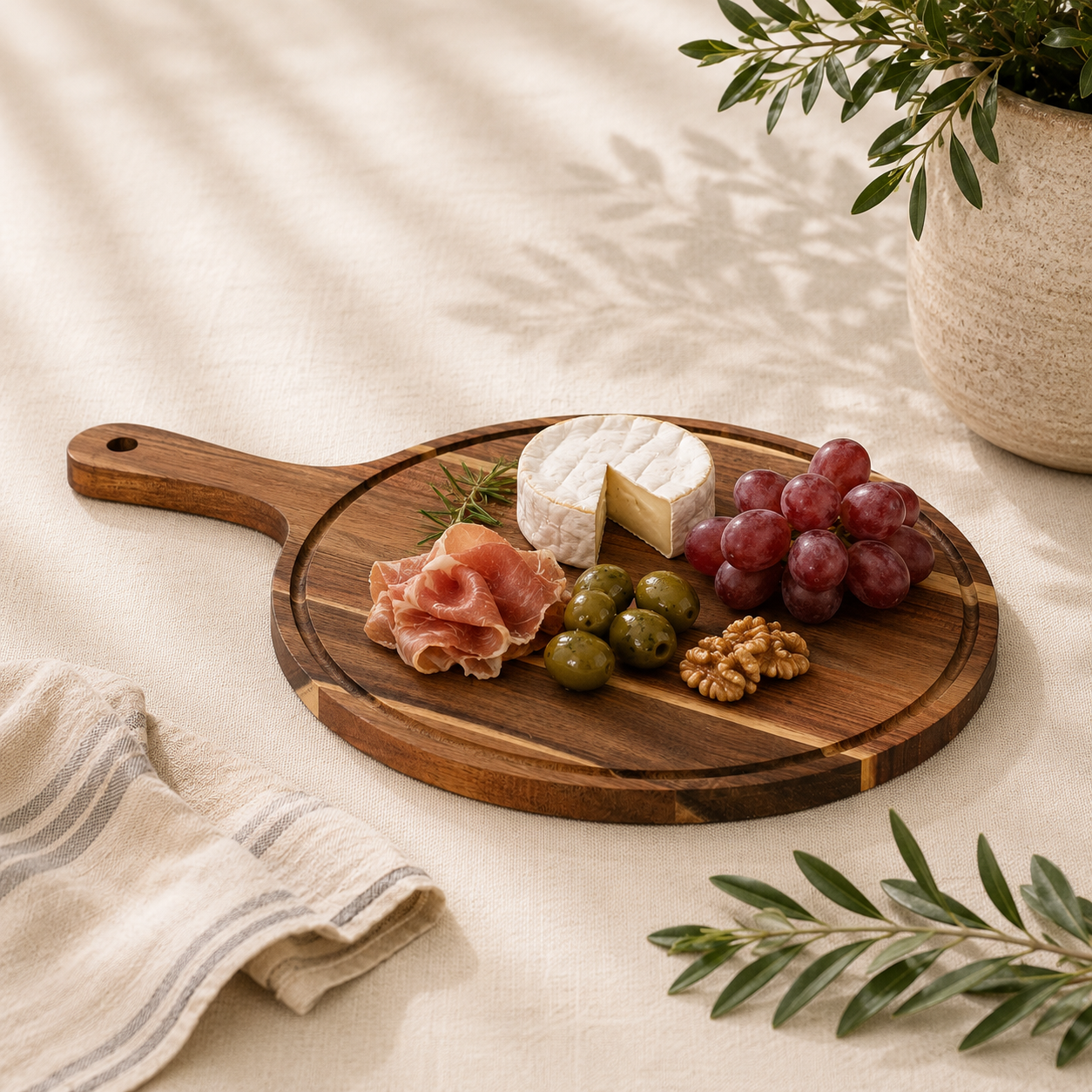 Round Acacia Serving Board