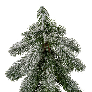 Small Snowy Pine Tree On Wooden Stand [cid:c6c058f9634e9f3714bd3a22eda8753d]