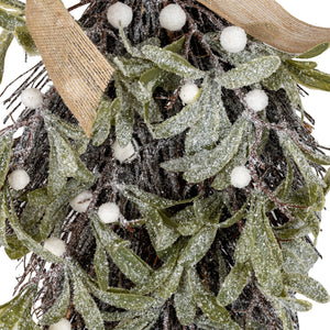Frosted Mistletoe And Pine Swag With Ribbon [cid:65a949f34138884056073a22eda8a3d0]