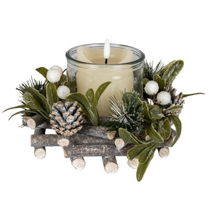 Frosted Mistletoe And Pine Candle Wreath [cid:7d0b4305bc37d1dd01263a22eda8b6ca]