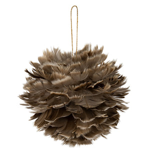 Large Fawn Feather Ball Decoration [cid:b140ae6de637cdf86c8c3a22eda8c8ff]