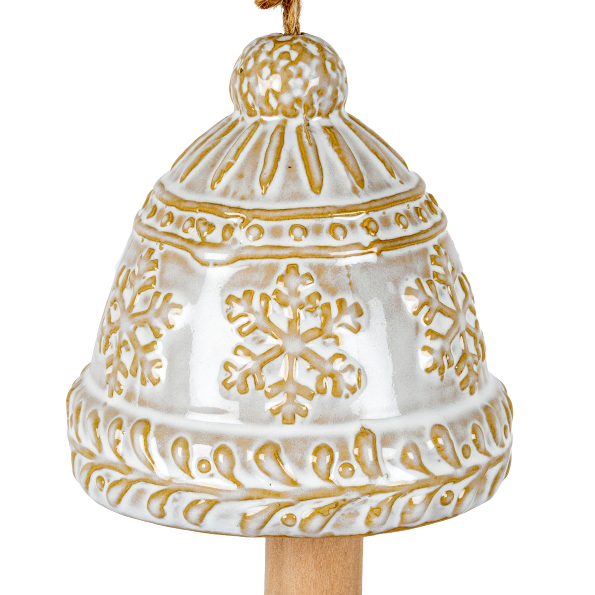 Ceramic Bell Tree Ornament With Snowflake Detail [cid:ca3ca98513cc4de7b5103a22eda8ac57]