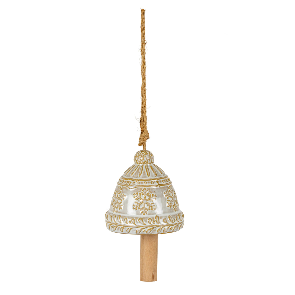 Ceramic Bell Tree Ornament With Snowflake Detail [cid:1ff95835a28b7e8a44523a22eda8ac45]
