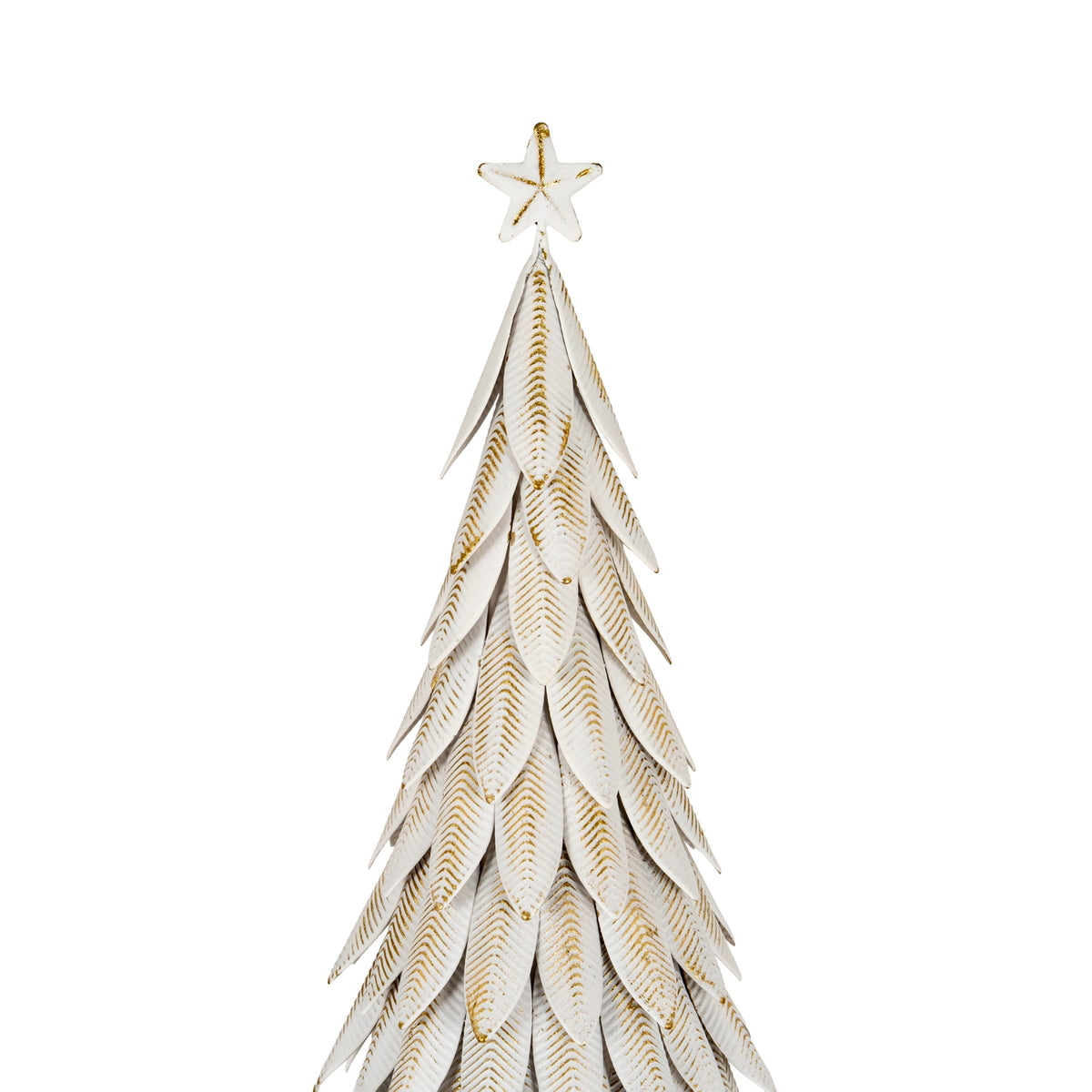 Large White Metal Christmas Tree on Wooden Stand [cid:3c863efb8ce878ef491b3a22eda86749]