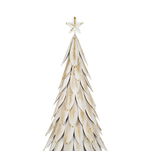 Large White Metal Christmas Tree on Wooden Stand [cid:3c863efb8ce878ef491b3a22eda86749]