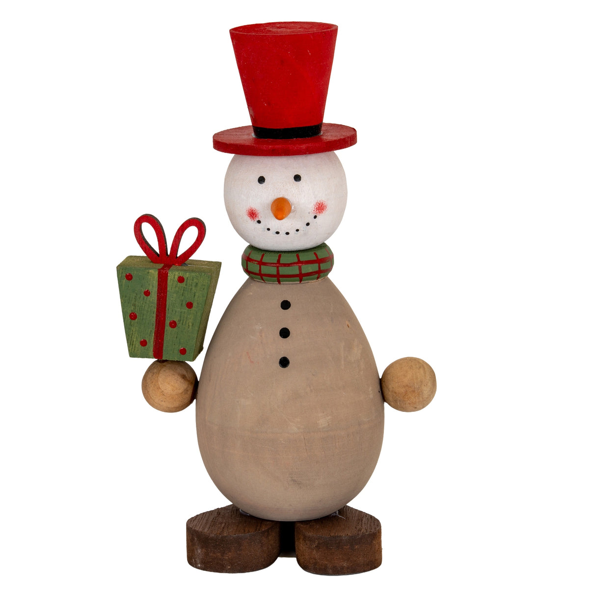 Wooden Snowman with Present [cid:95f78c716749a60bf63e3a22eda88e77]