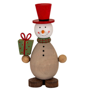 Wooden Snowman with Present [cid:95f78c716749a60bf63e3a22eda88e77]