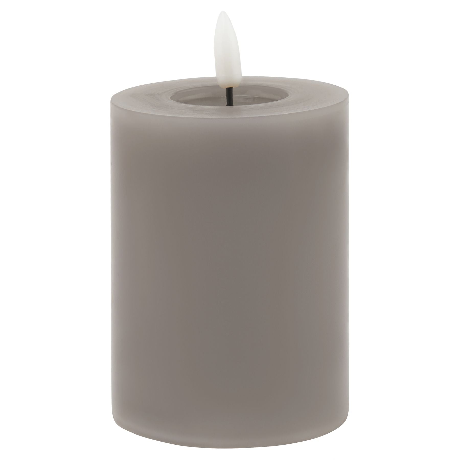 Luxe Collection Melt Effect 3x4 Grey LED Wax Candle_2130