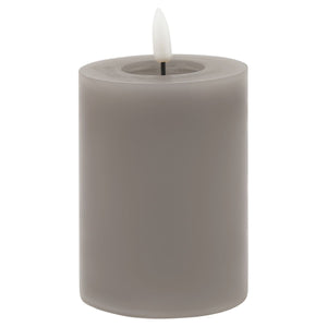 Luxe Collection Melt Effect 3x4 Grey LED Wax Candle_2130