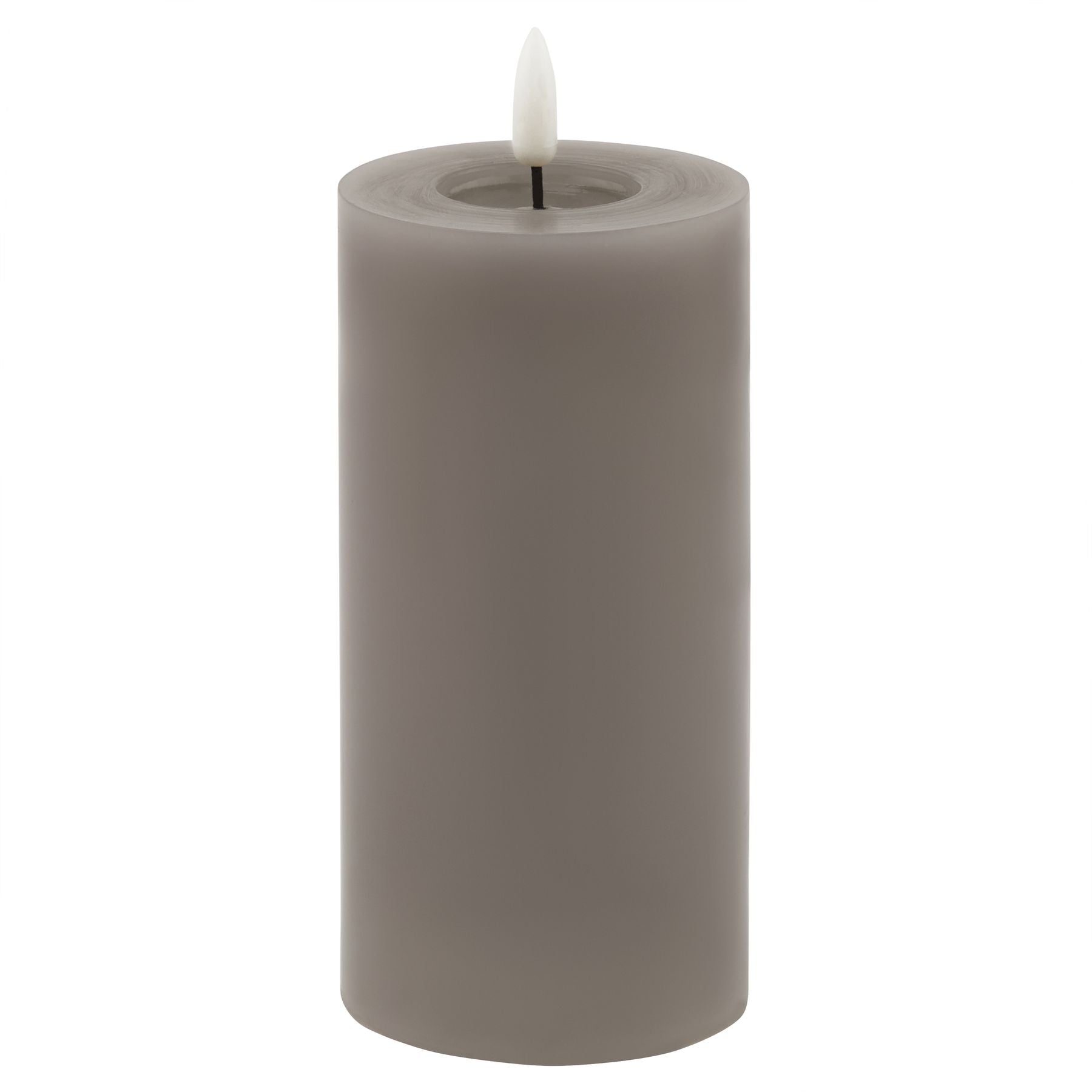 Luxe Collection Melt Effect 3x4 Grey LED Wax Candle_2140