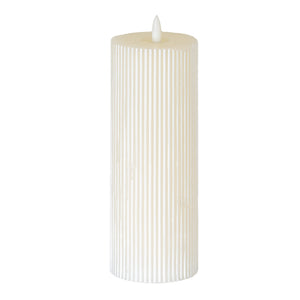 Luxe Collection Natural Glow Texture Ribbed LED Candle_2290